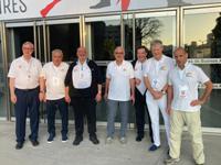 Deutsches Senioren Team von links: Ulrich Wenning, Hans Frerichs, George Cohner, Nedju Buchlev, Claus Daehr, Norbert Schilhart und Dr. Michael Schneider (NPC)