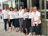 Deutsches Damen Team von links: Michael Pauly (NPC), Susanne Kriftner, Mieke Plath, Anja Alberti, Beatrix Wodniansky, Ingrid Gromann und Karin Wenning